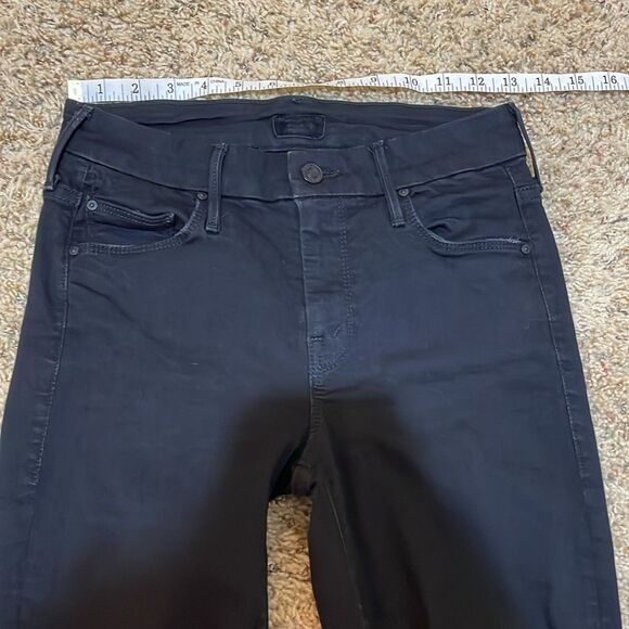 Mother Denim The Looker Mid-Rise Skinny Jeans in Not Guilty Black Size 25 - Picture 13 of 15